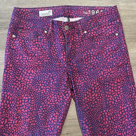 Gap 1969 Women’s “Always Skinny” Ankle Jeans - Blue/Red - Picture 2 of 7